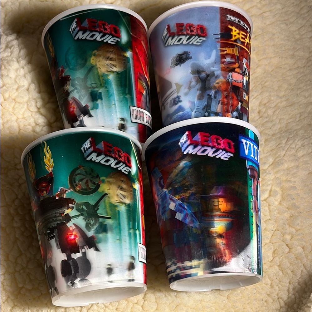 LEGO Movie Themed Cups - Set of 4 -Made for McDonald’s 2024